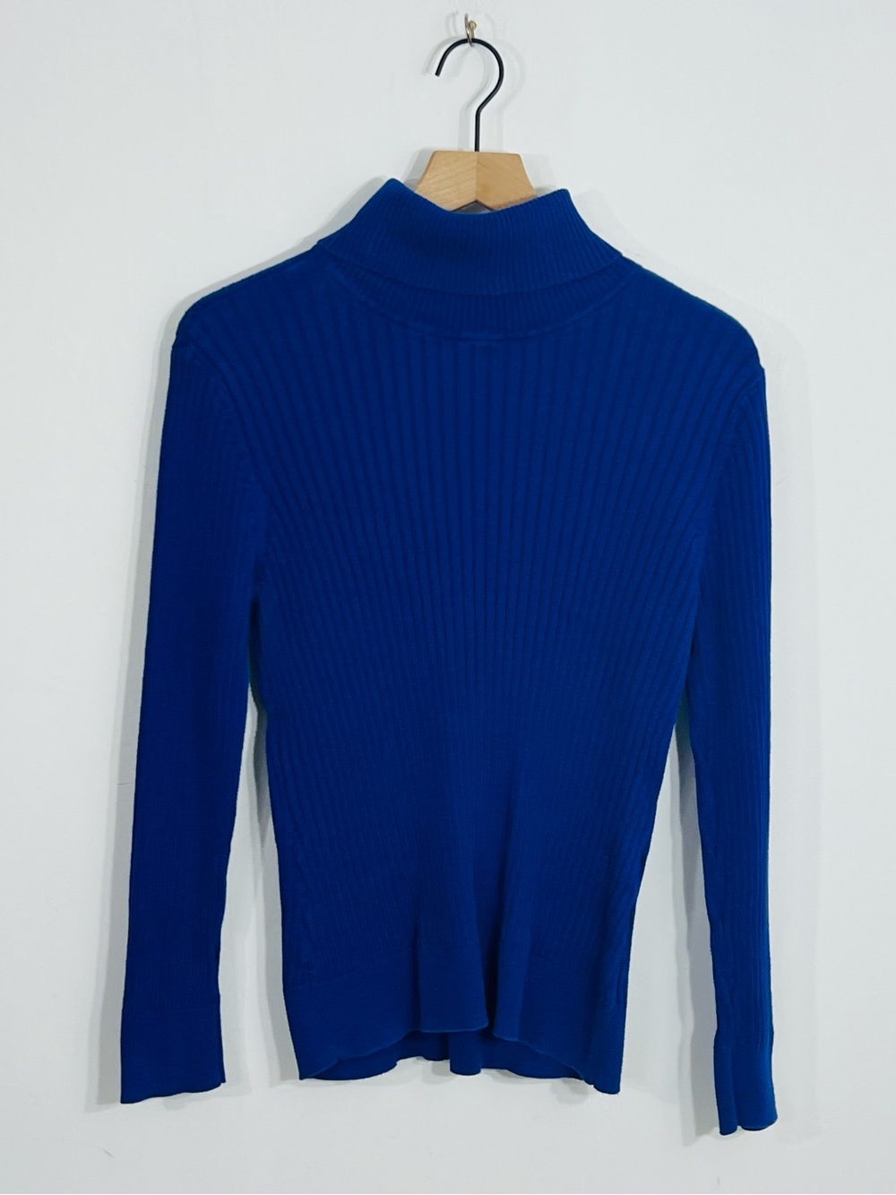 Croft & Barrow Beautiful Blue Pullover Turtleneck Ribbed Sweater Long Sleeve XL